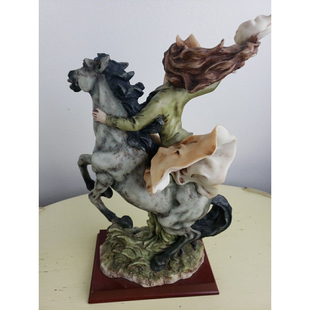 LARGE The PEGGY COLLECTION Lady Woman Riding Horse Statue Figurine 13 1/2" Tall - Picture 10 of 12